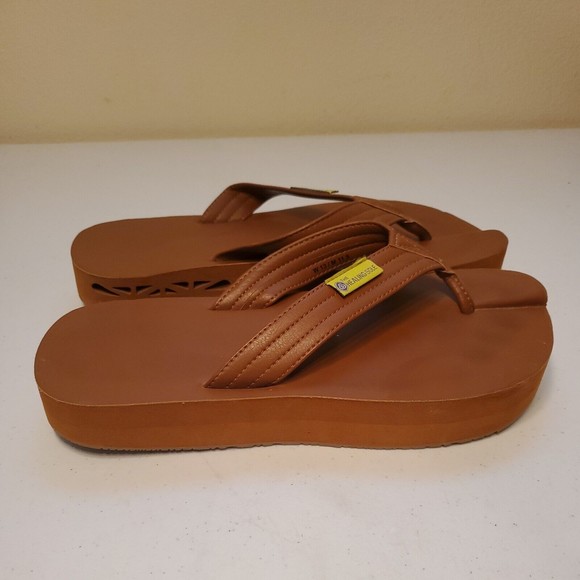 The Healing Sole Sandals W/13 Men 11.5 Plantar Fasciitis Flip Flops Bwn Platform main image 9